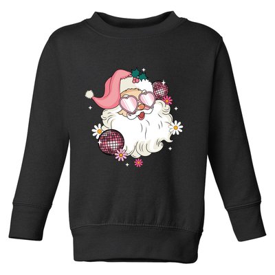 Groovy Santa Claus Disco Christmas Holiday Toddler Sweatshirt