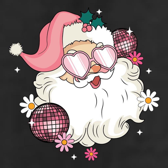 Groovy Santa Claus Disco Christmas Holiday Hat