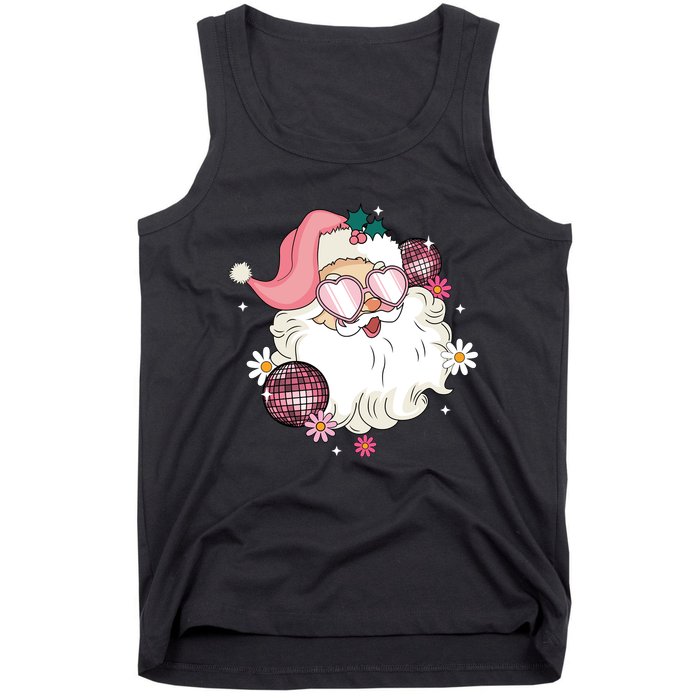 Groovy Santa Claus Disco Christmas Holiday Tank Top