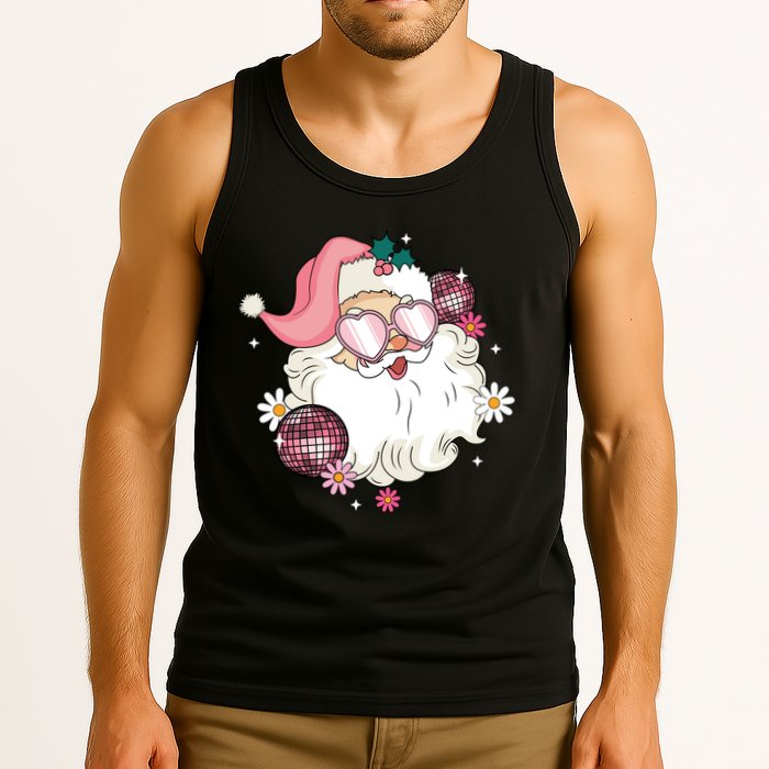 Groovy Santa Claus Disco Christmas Holiday Tank Top
