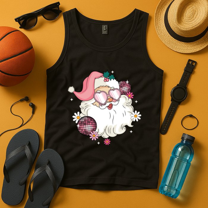 Groovy Santa Claus Disco Christmas Holiday Tank Top