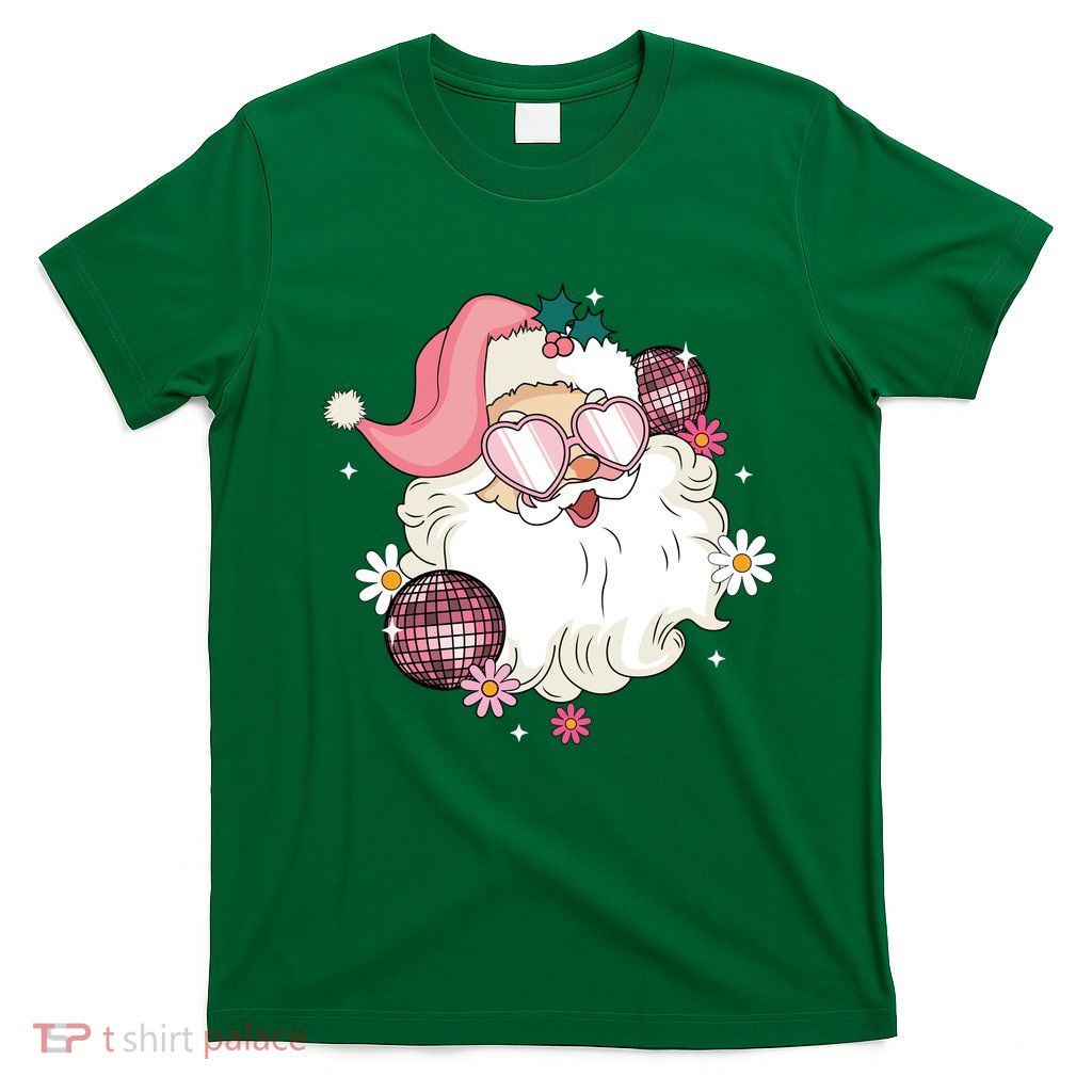 Groovy Santa Claus Disco Christmas Holiday T-Shirt