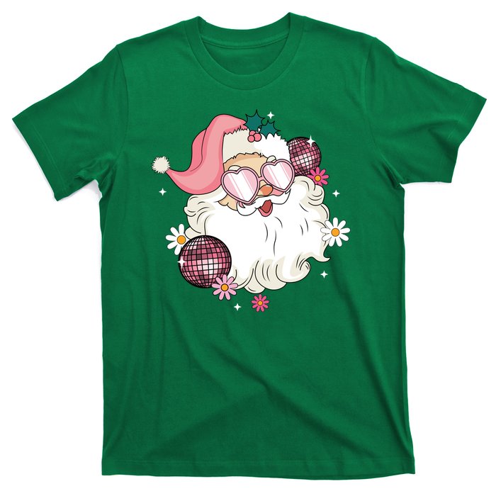 Groovy Santa Claus Disco Christmas Holiday T-Shirt