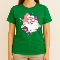 Groovy Santa Claus Disco Christmas Holiday T-Shirt