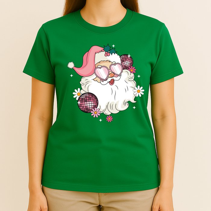 Groovy Santa Claus Disco Christmas Holiday T-Shirt