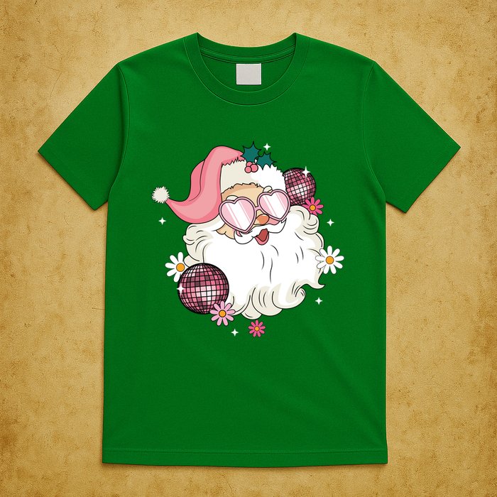 Groovy Santa Claus Disco Christmas Holiday T-Shirt