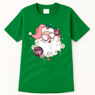 Groovy Santa Claus Disco Christmas Holiday Tall T-Shirt