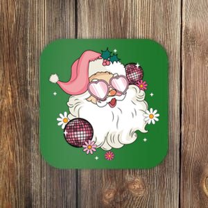 Groovy Santa Claus Disco Christmas Holiday Coaster