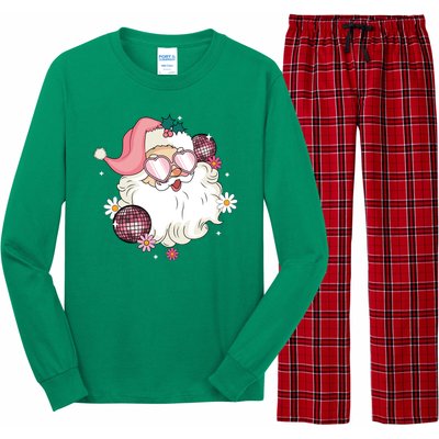 Groovy Santa Claus Disco Christmas Holiday Long Sleeve Pajama Set