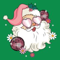 Groovy Santa Claus Disco Christmas Holiday Baby Bodysuit
