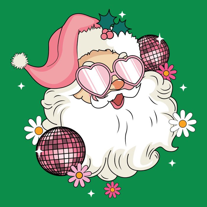 Groovy Santa Claus Disco Christmas Holiday Baby Bodysuit