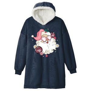 Groovy Santa Claus Disco Christmas Holiday Hooded Wearable Blanket