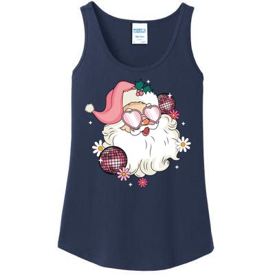 Groovy Santa Claus Disco Christmas Holiday Ladies Essential Tank