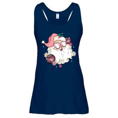 Groovy Santa Claus Disco Christmas Holiday Ladies Essential Flowy Tank