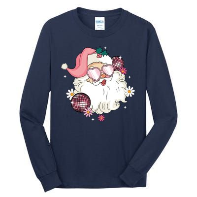 Groovy Santa Claus Disco Christmas Holiday Tall Long Sleeve T-Shirt