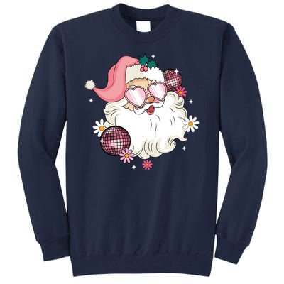 Groovy Santa Claus Disco Christmas Holiday Tall Sweatshirt