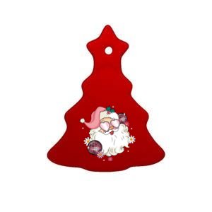 Groovy Santa Claus Disco Christmas Holiday Ceramic Tree Ornament