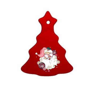 Groovy Santa Claus Disco Christmas Holiday Ceramic Tree Ornament