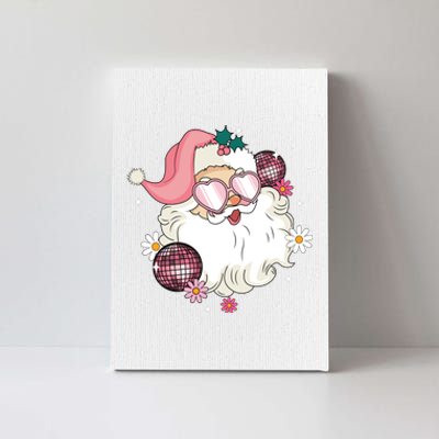 Groovy Santa Claus Disco Christmas Holiday Canvas