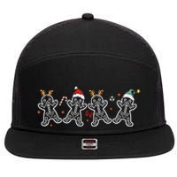 Gingerbread Skeleton Christmas Radiology Shir Xray Tech 7 Panel Mesh Trucker Snapback Hat