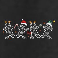 Gingerbread Skeleton Christmas Radiology Shir Xray Tech 7 Panel Mesh Trucker Snapback Hat
