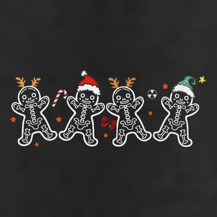 Gingerbread Skeleton Christmas Radiology Shir Xray Tech 7 Panel Mesh Trucker Snapback Hat
