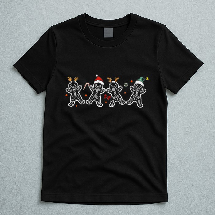 Gingerbread Skeleton Christmas Radiology Shir Xray Tech T-Shirt