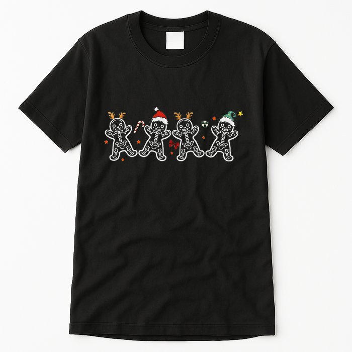 Gingerbread Skeleton Christmas Radiology Shir Xray Tech Tall T-Shirt