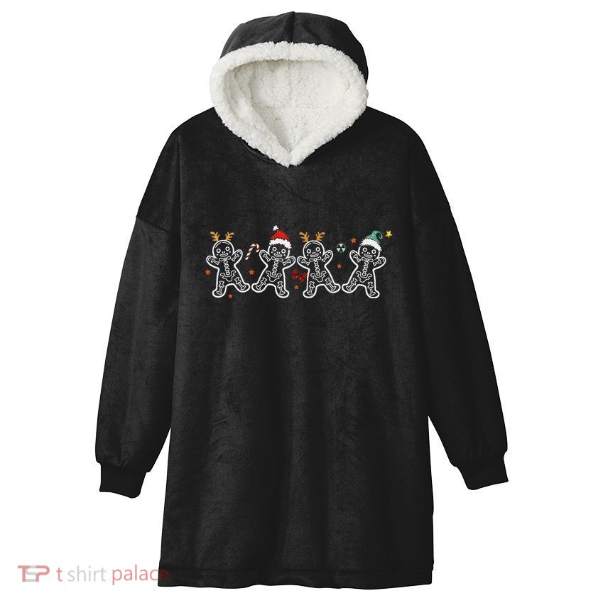 Gingerbread Skeleton Christmas Radiology Shir Xray Tech Hooded Wearable Blanket