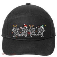 Gingerbread Skeleton Christmas Radiology Shir Xray Tech 7-Panel Snapback Hat