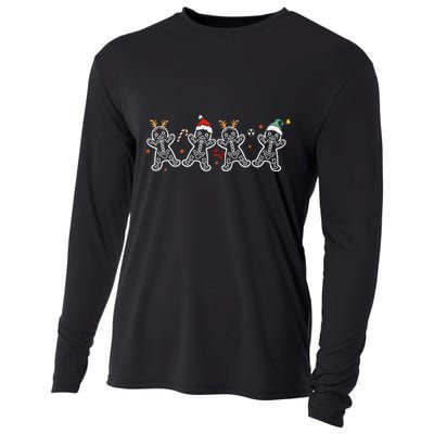 Gingerbread Skeleton Christmas Radiology Shir Xray Tech Cooling Performance Long Sleeve Crew