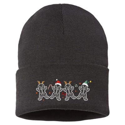 Gingerbread Skeleton Christmas Radiology Shir Xray Tech Sustainable Knit Beanie