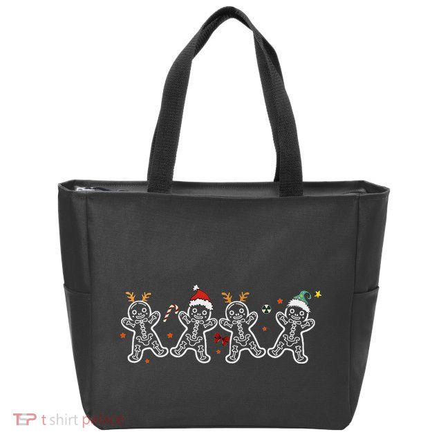 Gingerbread Skeleton Christmas Radiology Shir Xray Tech Zip Tote Bag