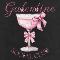 Galentine Social Club Valentines Day Coquette Bow Wine 11oz C Handle Ceramic Mug