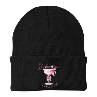 Galentine Social Club Valentines Day Coquette Bow Wine Beanie