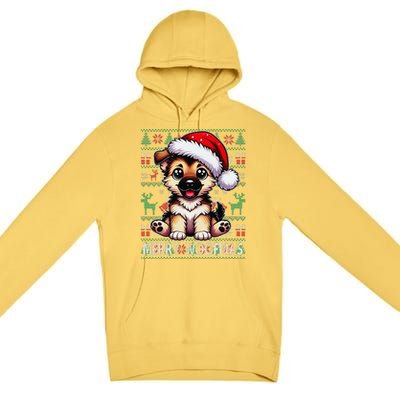 German Shepherd Christmas Ugly Sweater Funny Dog Lover Xmas Premium Pullover Hoodie