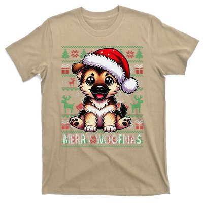 German Shepherd Christmas Ugly Sweater Funny Dog Lover Xmas T-Shirt