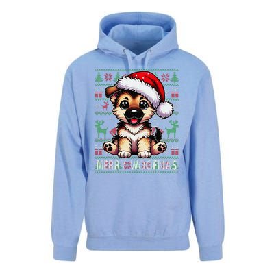 German Shepherd Christmas Ugly Sweater Funny Dog Lover Xmas Unisex Surf Hoodie