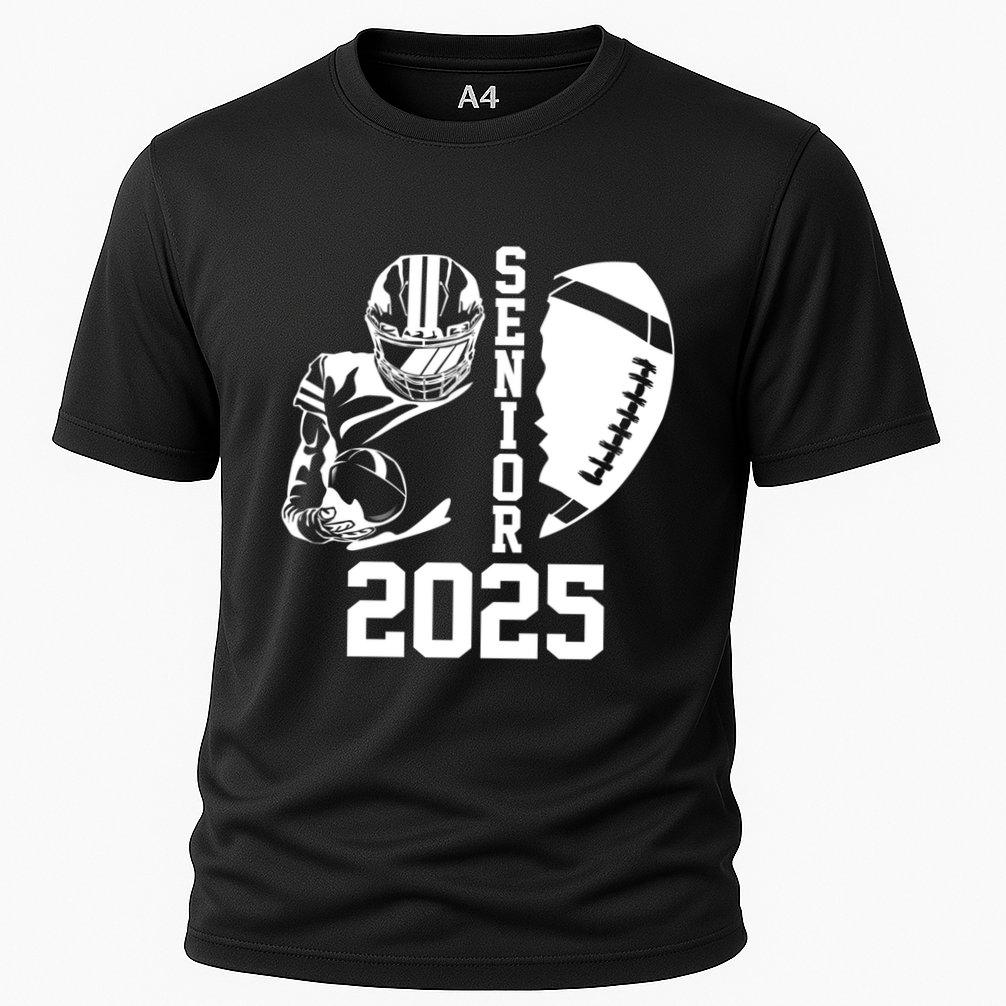 Graduate Senior Class Of 2025 Graduation American Football Gift Cooling Performance Crew T-Shirt