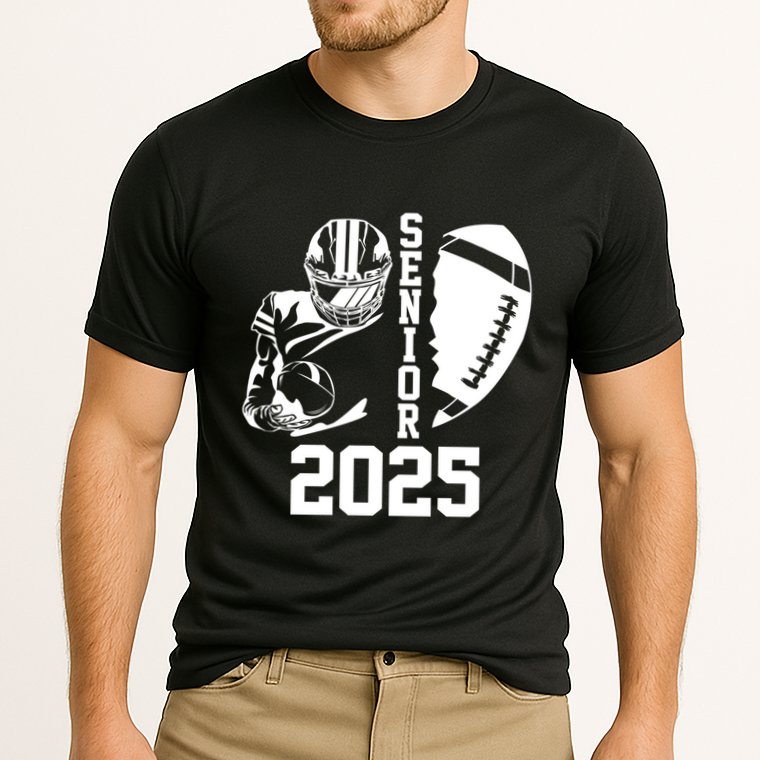 Graduate Senior Class Of 2025 Graduation American Football Gift Cooling Performance Crew T-Shirt