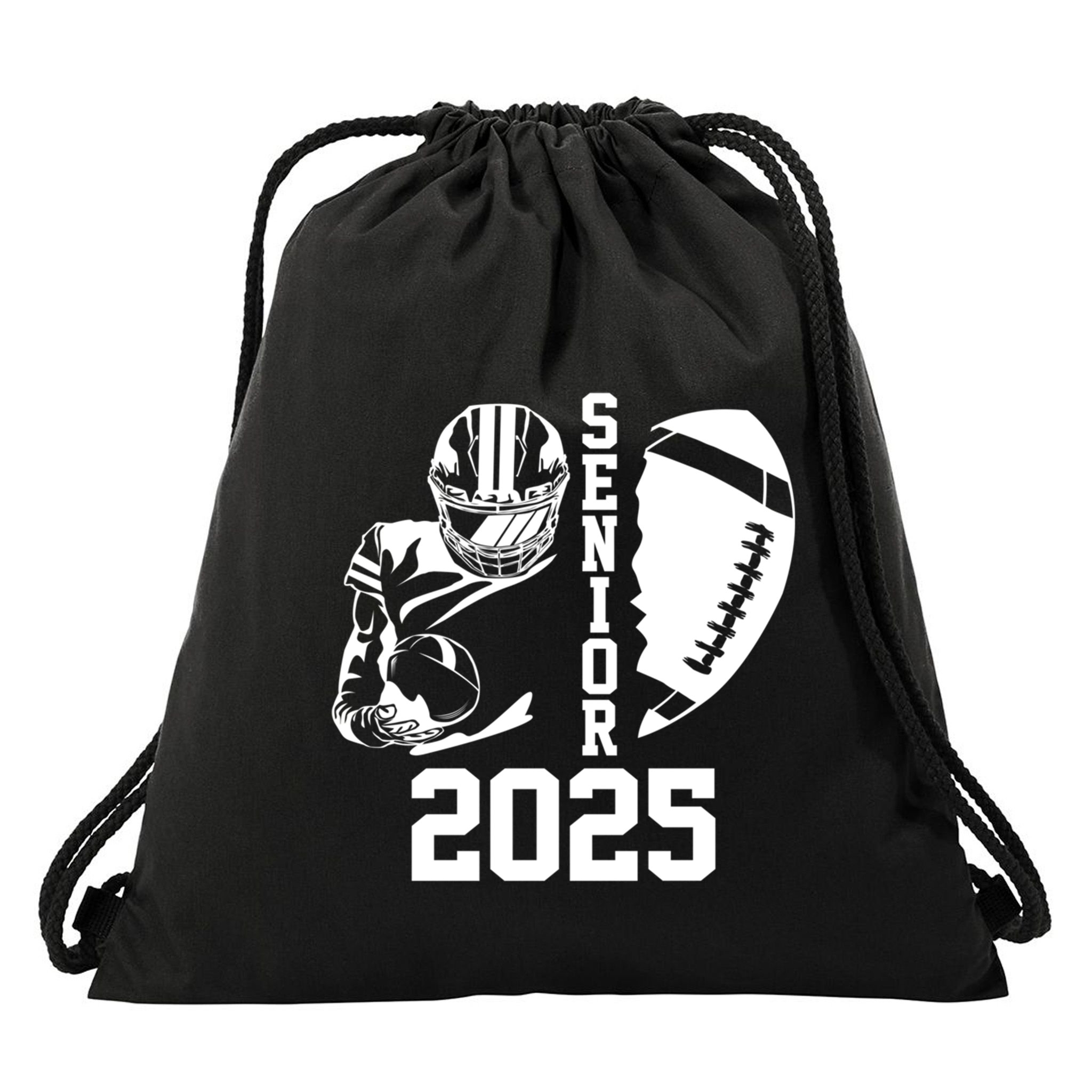 Graduate Senior Class Of 2025 Graduation American Football Gift Drawstring Bag