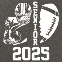 Graduate Senior Class Of 2025 Graduation American Football Gift Cotton Canvas Backpack