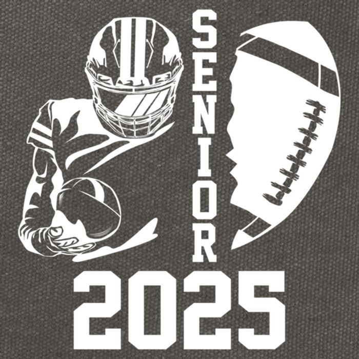 Graduate Senior Class Of 2025 Graduation American Football Gift Cotton Canvas Backpack