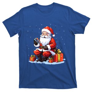 Gamer Santa Claus Playing Video Games Christmas Gift T-Shirt