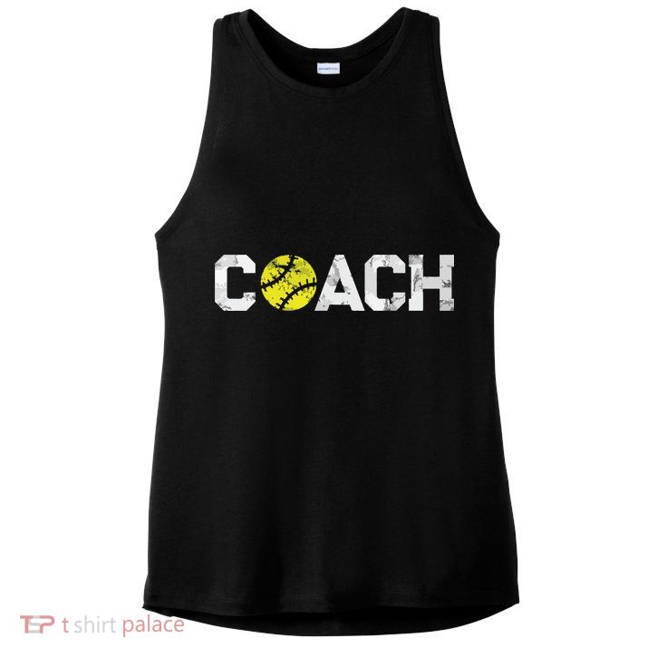 Gifts Softball Coaches Appreciation Softball Coach Ladies PosiCharge Tri-Blend Wicking Tank