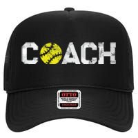 Gifts Softball Coaches Appreciation Softball Coach High Crown Mesh Back Trucker Hat