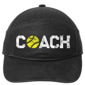 Gifts Softball Coaches Appreciation Softball Coach 7-Panel Snapback Hat