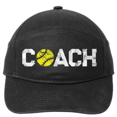Gifts Softball Coaches Appreciation Softball Coach 7-Panel Snapback Hat