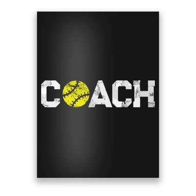 Gifts Softball Coaches Appreciation Softball Coach Poster