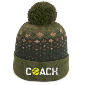 Gifts Softball Coaches Appreciation Softball Coach The Baniff Cuffed Pom Beanie